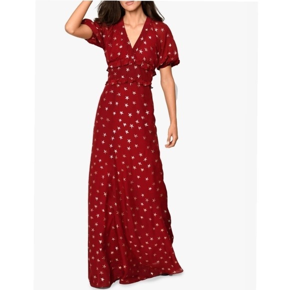 NICOLE MILLER STAR LUREX MAXI DRESS - Picture 1 of 9
